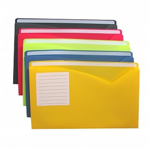 Officetop C-Line Products  Write-On Expanding Poly File Folders - Letter; Assorted Colors OF41725